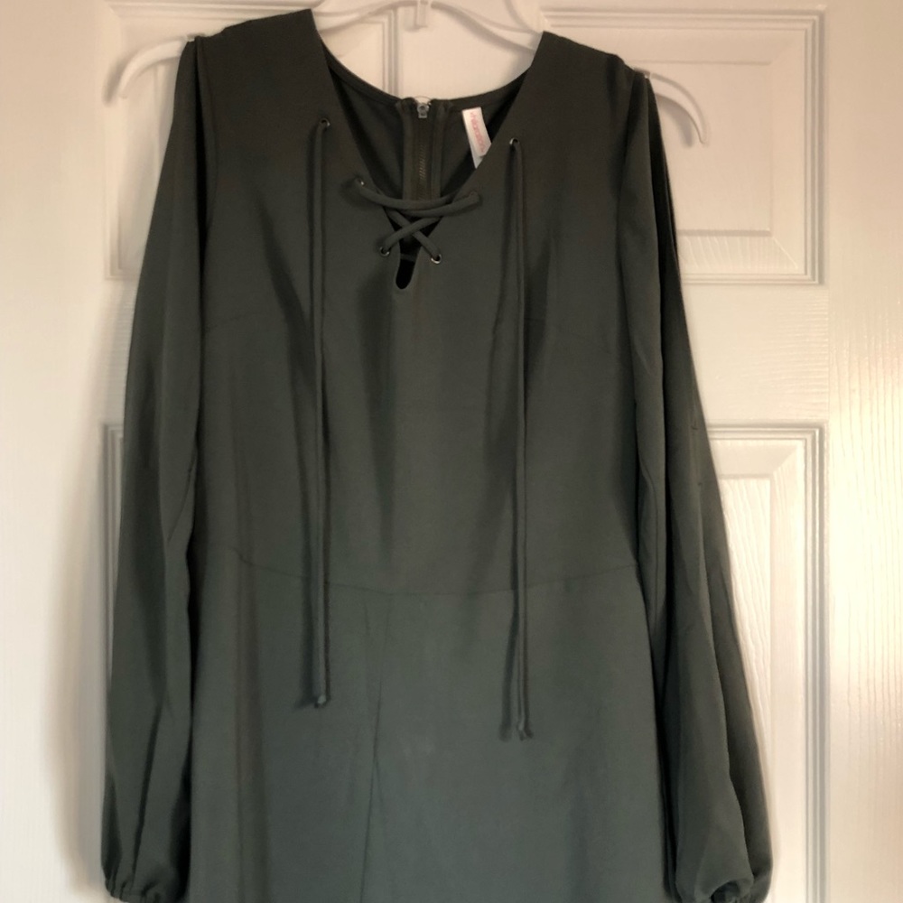 Olive green romper